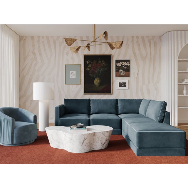 Discover the timeless elegance of the Willow Sectional, a modular masterpiece upholstered in luxurious velvet. This...