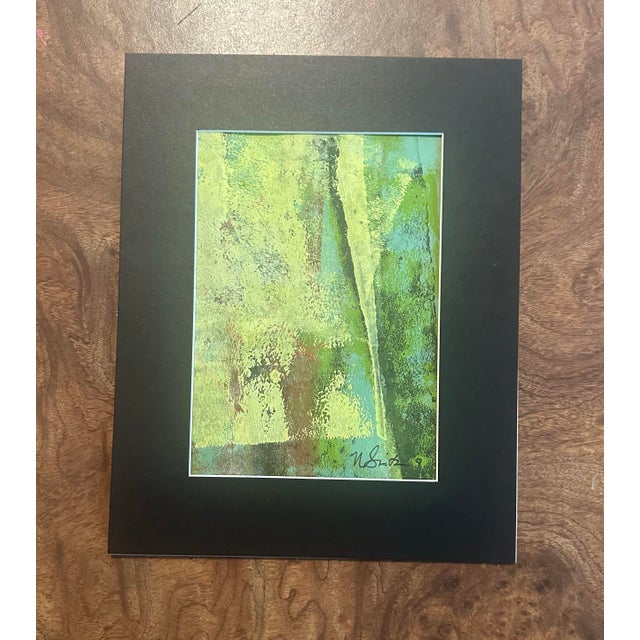 Fresh shades of moss, sage, chartreuse, and turquoise merge in this expressive abstract composition inspired by nature’s...