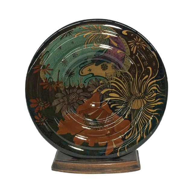 Earthenware Wall Plate from Rozenburg, The Hague, Netherlands, 1899 For Sale