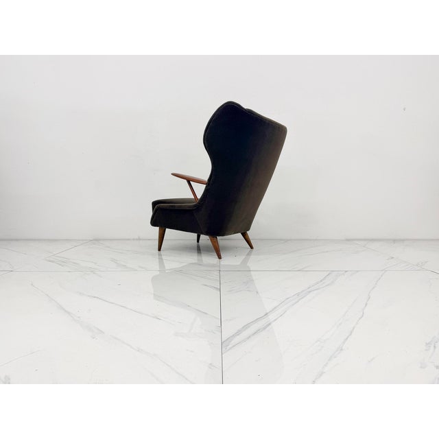 Model Vp 37 Oak and Teak Lounge Chair by Georg Thams, Denmark 1950's For Sale - Image 9 of 13