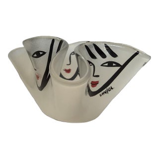 "Happy Going" Glass Bowl From Kosta Boda Designed by Ulrica Hydman- Vallien For Sale