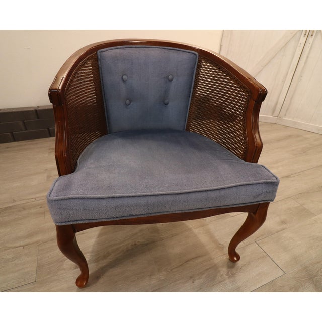 Hollywood Regency Vintage Hollywood Regency Cane Back Chairs For Sale - Image 3 of 9