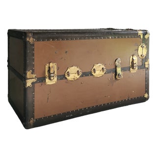 Large Antique Wardrobe/Steamer Trunk, USA, 1920s For Sale