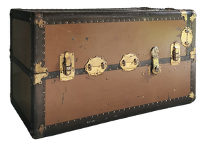 Large Antique Wardrobe/Steamer Trunk, USA, 1920s
