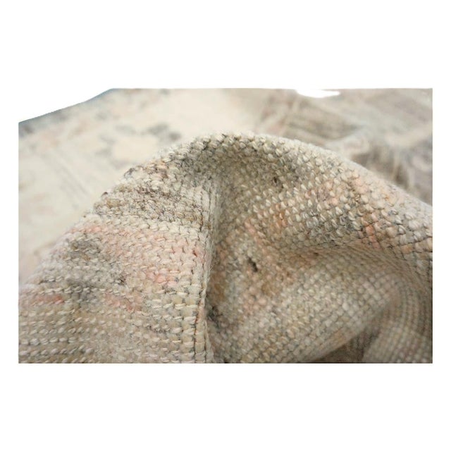 21st Century Turkish Oushak Wool 5x6 Blush, Charcoal & Ivory Handmade Area Rug #1144107 For Sale - Image 9 of 9