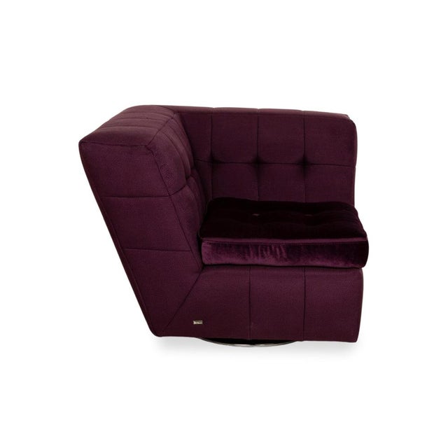 Tiziana Armchair in Purple Fabric from Bretz For Sale - Image 9 of 12