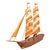 Mid-Century Austrian Sailing Boat Sculpture in Wood & Copper, 1950s For Sale - Image 6 of 6