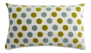 FirmaMenta Italian Polka Dot Velvet Chartreuse Lumbar Pillow