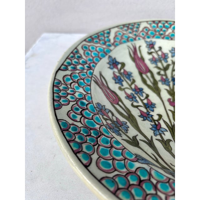 Art Deco Art Deco French Iznik Platter Bowl Jean Jacques Lachenal For Sale - Image 3 of 7