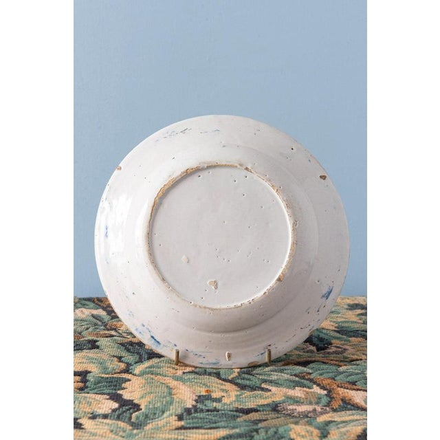 Dutch Delft Polychrome Floral Plate, Early 19th Century For Sale - Image 5 of 6