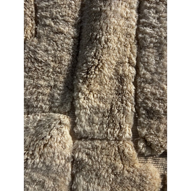 Large Moroccan Mrirt Beni Ouarain Wool Rug, 1990 For Sale - Image 4 of 12