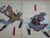Late 19th Century 1876 Toshikazu Triptych Two Heroes at Mt. Ryozanpaku Suikoden Water Margin Meiji Woodblock For Sale - Image 5 of 10