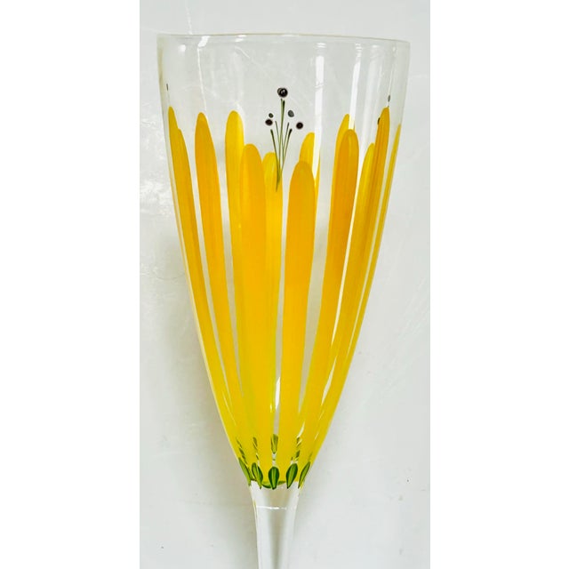 Shabby Chic Easter Spring Flowers Wine/Champagne Glasses, Set of 6 For Sale - Image 3 of 8