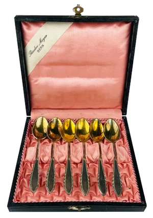 Silver Teaspoons Theodor Meyer Bern from Berndorf, 1920s, Set of 6