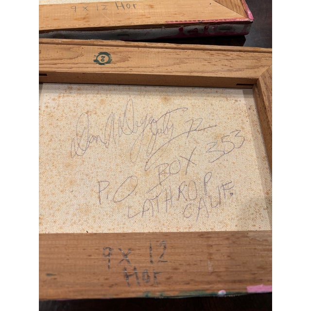 1970s Pair of Vintage Post Modern Signed 1972 Whimsical Folk Paintings on Stretched Canvas – Fire Truck & Marching Band (Pair For Sale - Image 5 of 18