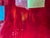 Ruby Red Postmodern Fused Glass Wall Sculpture, Red Dichroic Art Glass For Sale - Image 8 of 10