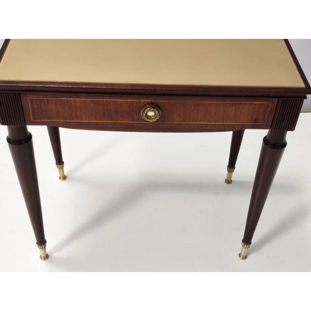 Vintage Beech and Ebonized Walnut Nightstands attributed to Paolo Buffa, 1950s, Set of 2 For Sale - Image 12 of 13