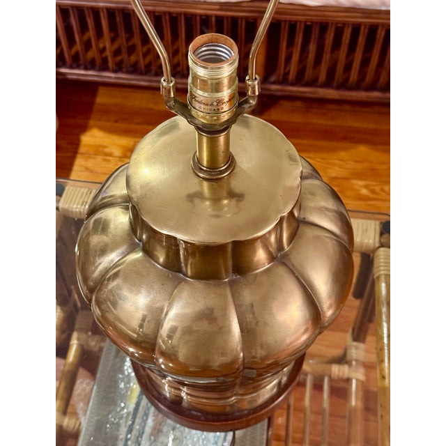 Frederick Cooper Mid 20th Century Frederick Cooper Brass Table Lamp For Sale - Image 4 of 10