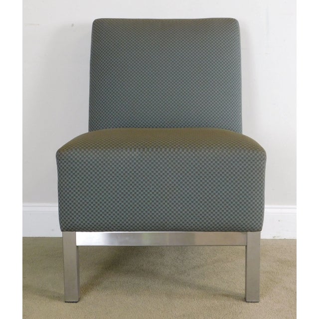 Mid-Century Modern Chrome Base Lounge Chairs - a Pair For Sale - Image 9 of 12