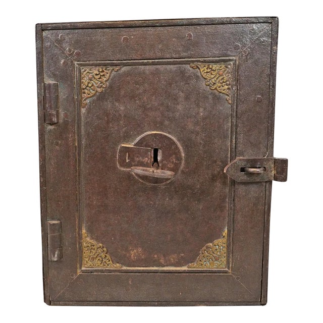 Antique India Iron Safe Box For Sale