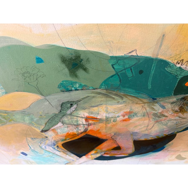 Abstract Expressionism “Lobo Motion” a Wolf Painting by LWren Walraven For Sale - Image 3 of 12