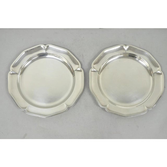 Vintage International Silver Co 221 Modern Silver Plated 12" Platter Dish - Pair For Sale - Image 12 of 12