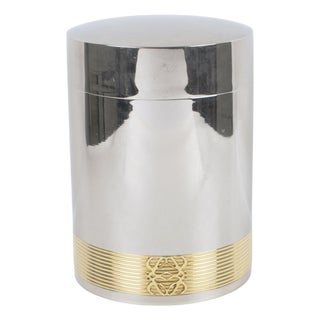 Loewe Spain Silvered and Gilded Barware Ice Bucket For Sale