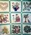 This charming 56" x 56" vintage wall quilt is a stunning example of American pictorial folk art. Executed in the...