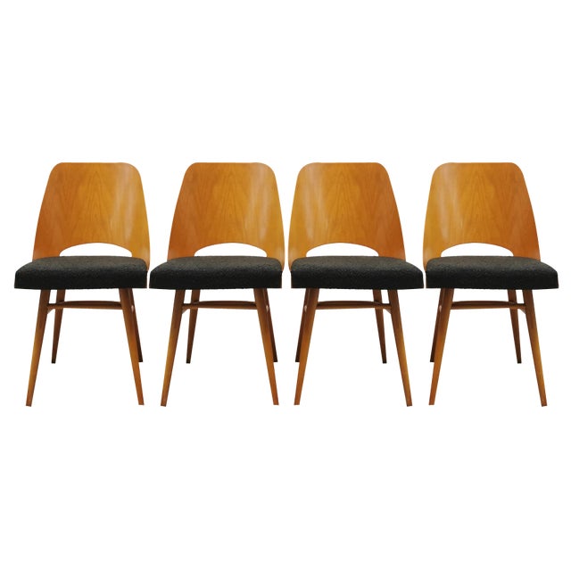 Dining Chairs by Radomir Hoffman for Ton, 1950s, Set of 4 For Sale