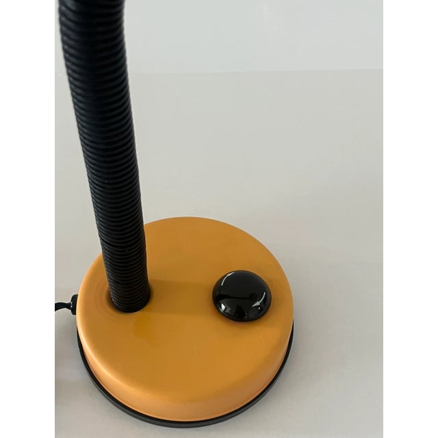 Vintage 90s Orange Gooseneck Desk Lamp For Sale - Image 4 of 6