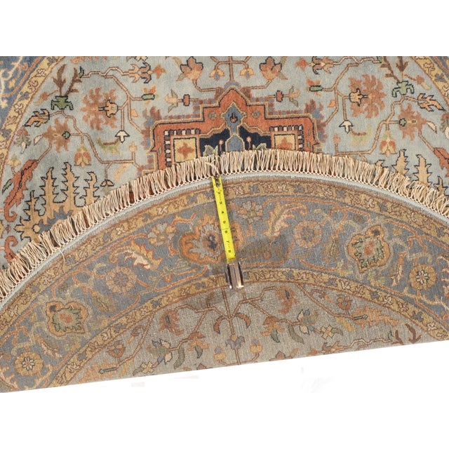Traditional Pasaragd DC Fine Hand Knotted Persian Serapi Design Round Rug For Sale - Image 3 of 6