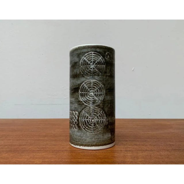 Mid-Century Swedish Sarek Vase by Olle Alberius for Rörstrand, in Very Good conditions. Designed 1960 to 1969 This piece...