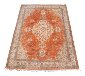 Antique Tabriz Indo Persian Hunt Area Rug
