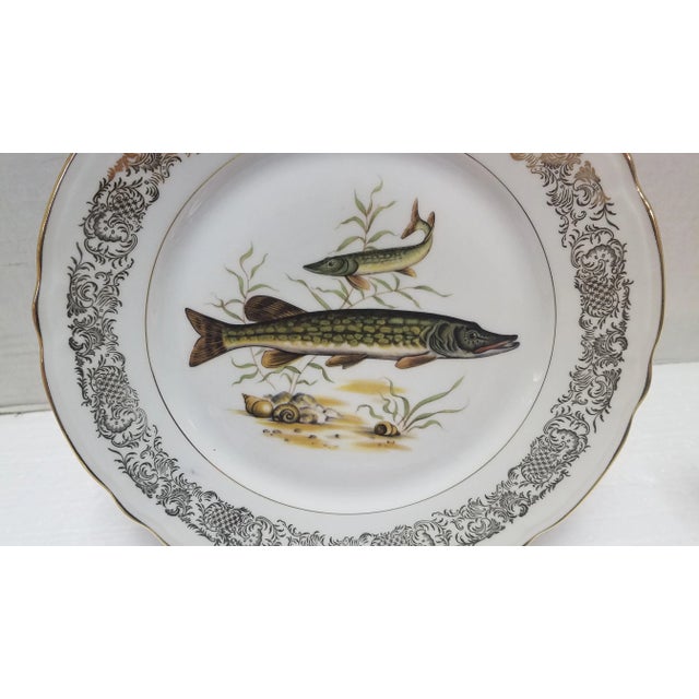 Ceramic 1950s French Hand Painted Porcelain Dinnerware - Set of 13 For Sale - Image 7 of 12