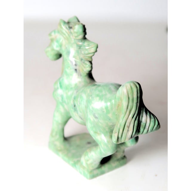 Figurative Miniature Well-Carved Horse of Tree Agate, an Uncommon Stone For Sale - Image 3 of 9