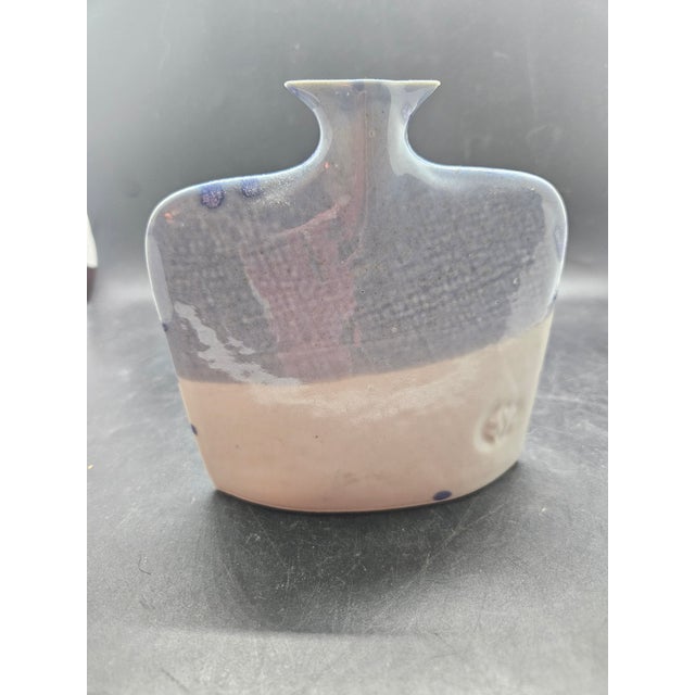 Vintage 1997 Earth & Sky Pottery Slab Vase