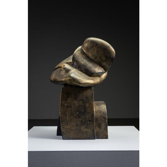 Cor Dam, Abstract Sculpture, Clay, in Very Good conditions. I have official proof of authenticity such as vintage...