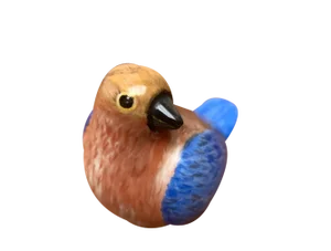 Vintage German Hand-Painted Porcelain Deco Bird by Schultz-Berndt for Alt Tirschenreuth 1838