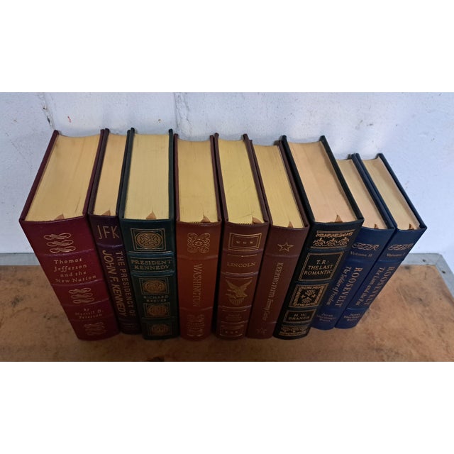 Easton Press Library of the Presidents Set of 9 Leather Books For Sale In New York - Image 6 of 17