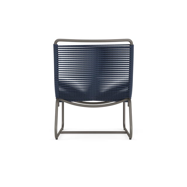 Brown Jordan Brown Jordan Walter Lamb Aluminum Lounge Chair, Mica frame with Marine fabric For Sale - Image 4 of 12