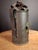 Dark Green Antique Tin Bullseye Candle Lantern Crimped Top Green Painted Belt Lamp For Sale - Image 8 of 18
