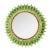 2010s Green Glass Convex Wall Mirror in the Manner of Line Vautrin For Sale - Image 5 of 8