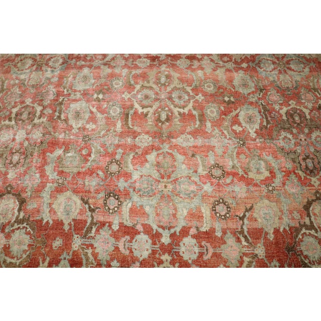 Antique Zabihi Collection Persian Soft Red Bidjar Rug - 9'6" x 12' For Sale - Image 11 of 12