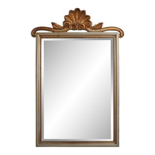 Carolina Mirror Company Silver & Gold Finish Mirror For Sale