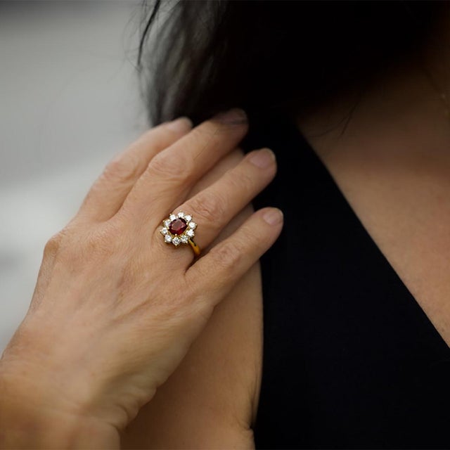 Add a touch of elegance to your jewelry collection with our 18k Ruby Ring. Perfect for any occasion, this stunning ring...