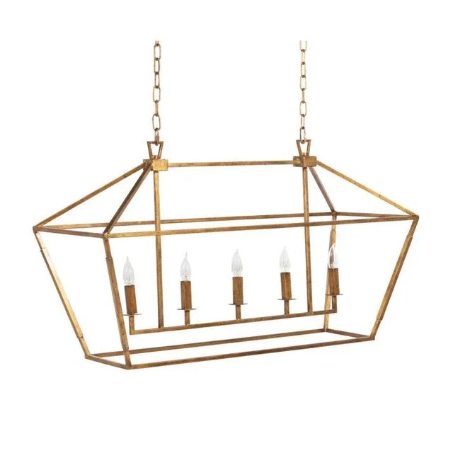 Kenneth Ludwig Chicago Adler Large Rectangular Chandelier For Sale - Image 4 of 6