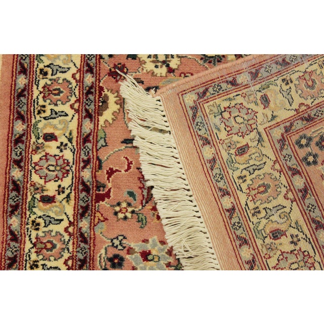 Pink Shabby Chic 1990's Pak-Persian Pink/Beige Wool Rug - 2'7'' X 4'2'' For Sale - Image 8 of 9