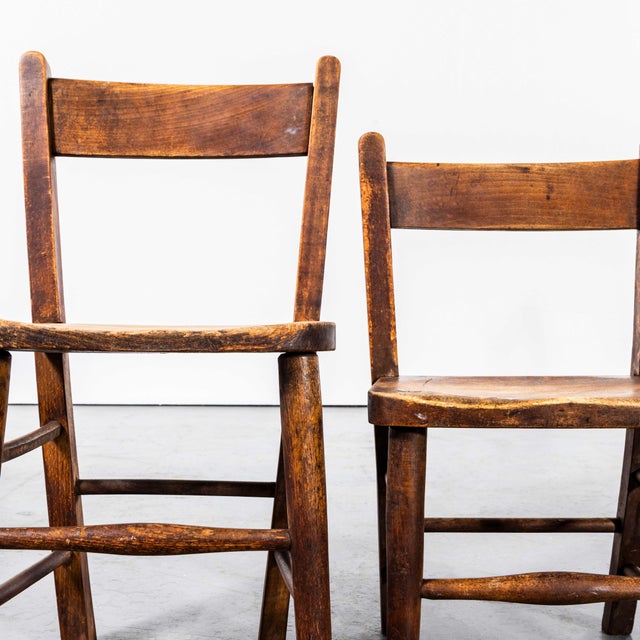 English Children's Chapel Chair from Harlequin, 1940s, Set of 4 For Sale - Image 6 of 9