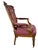 Vintage Renaissance Revival Carved Armchair With Burgundy Floral Upholstery For Sale - Image 15 of 18