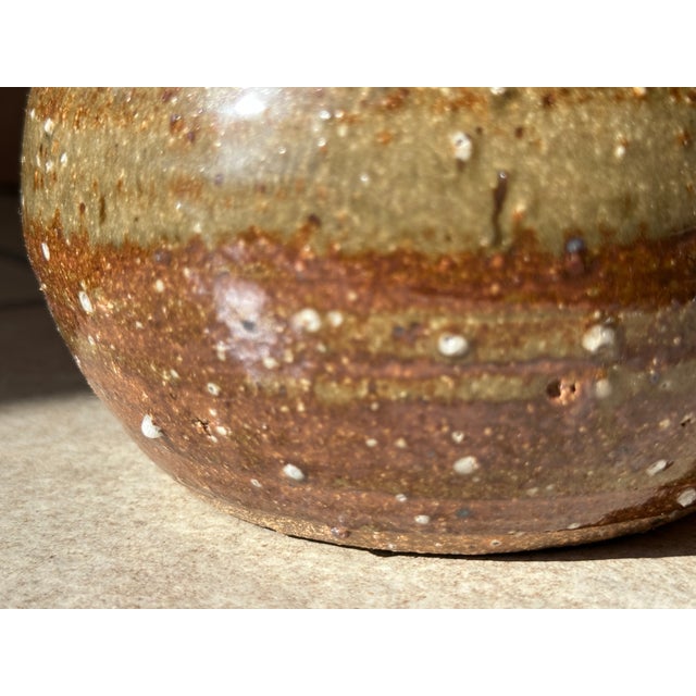 Expressive Studio Ceramic Vase with Glaze Bumps and Cut-Out Opening, Germany, 1970s For Sale - Image 10 of 15